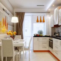 idea of ​​a bright style kitchen 9 sq.m photo