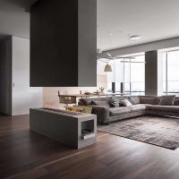 idea of ​​a light interior studio apartment photo