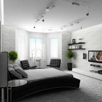 idea of ​​a light bedroom decor for a young man picture