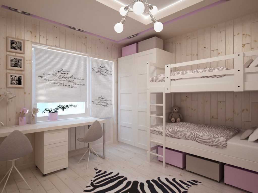 the idea of ​​a bright design of a room for a girl of 12 sq.m