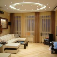 idea of ​​an unusual interior of a living room bedroom photo