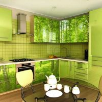 the idea of ​​an unusual kitchen interior 14 sq.m picture