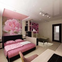 the idea of ​​an unusual interior bedroom living room 20 sq.m. a photo