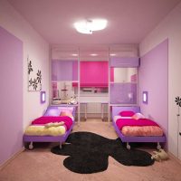 idea of ​​unusual design of a children's room for two children photo