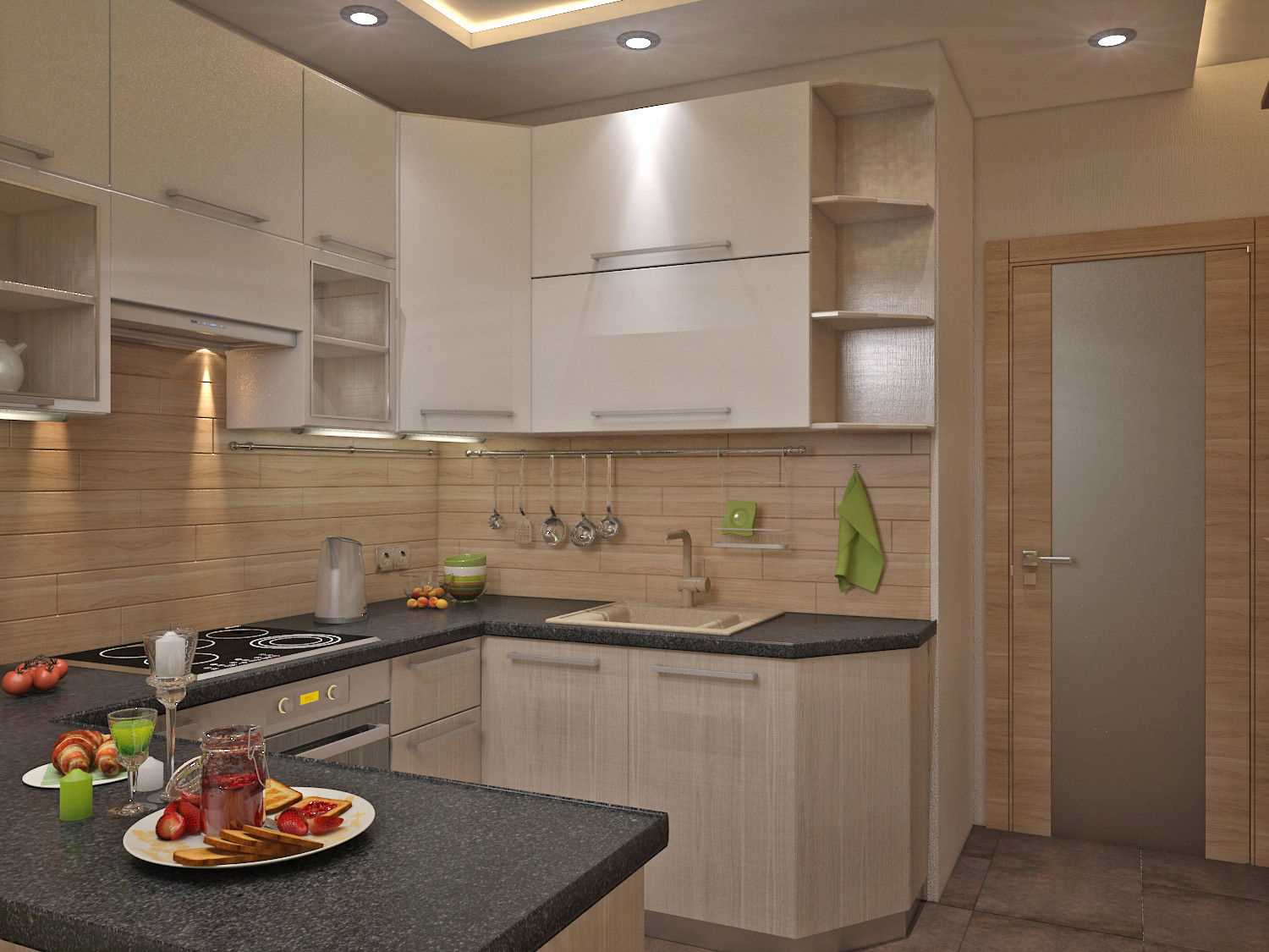 varian hiasan dapur yang terang 9 sq.m