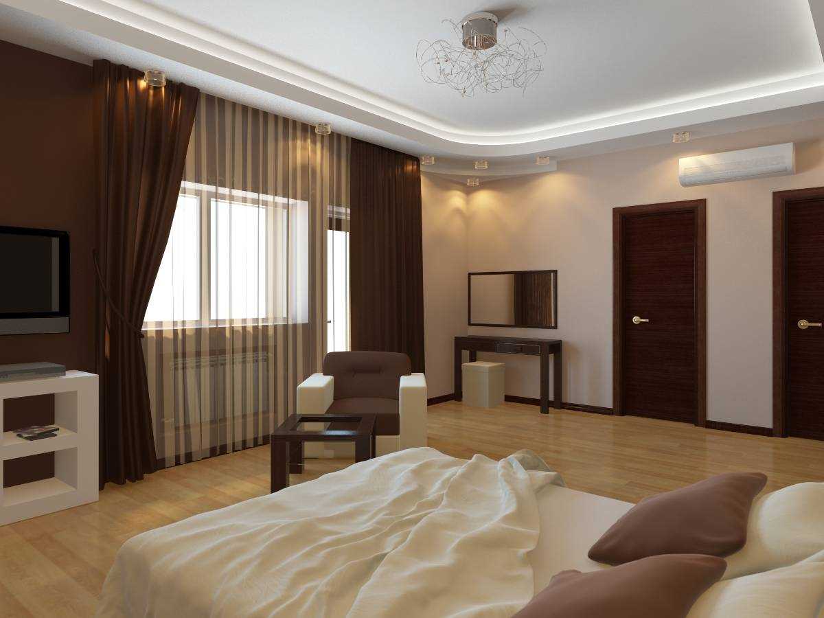 variant of a bright combination of beige in the design of the room