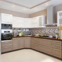 the idea of ​​applying a light kitchen design picture