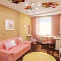 idea of ​​a beautiful style of a room for a girl 12 sq. m picture