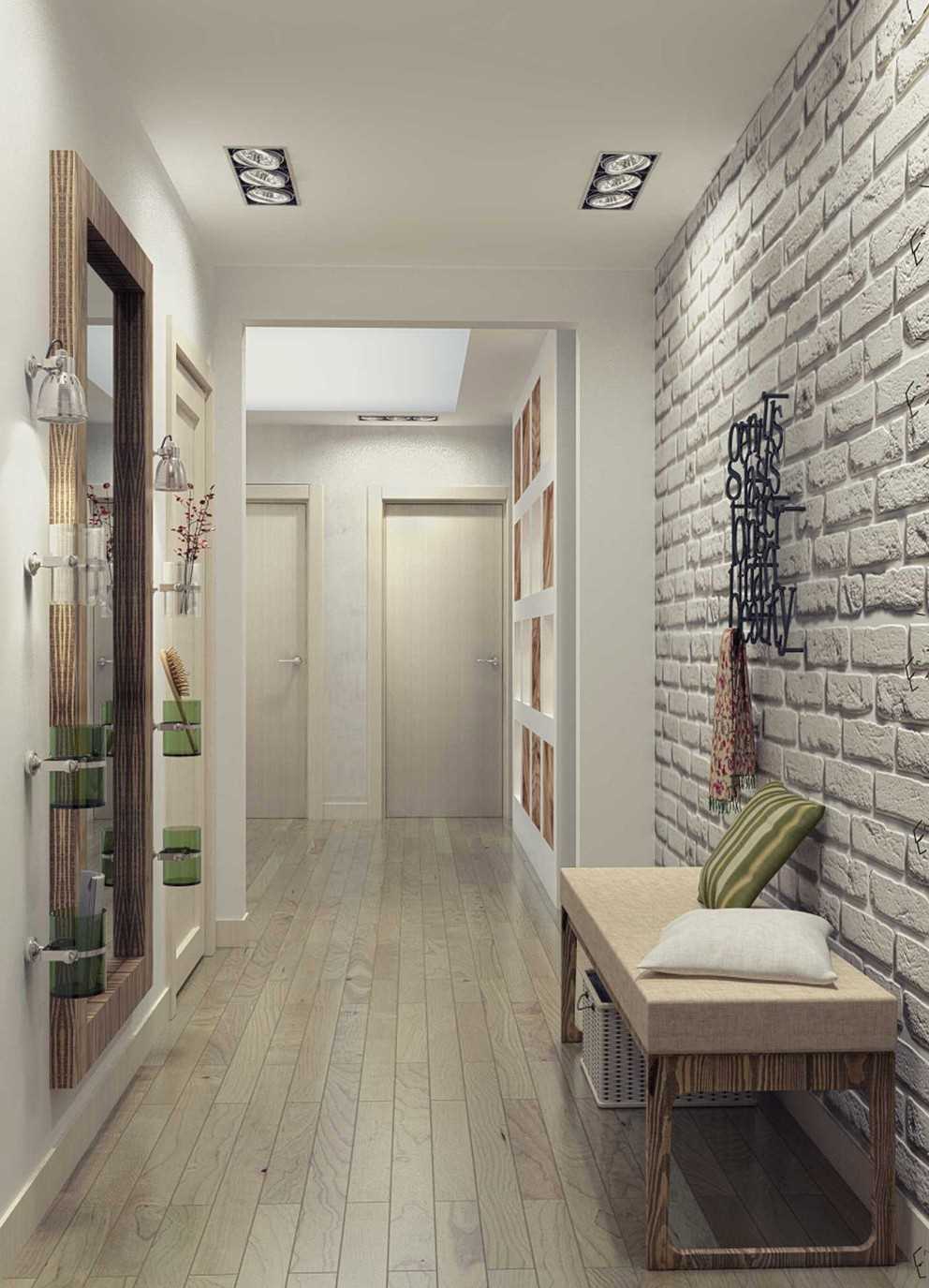 version of the unusual interior of a modern hallway room