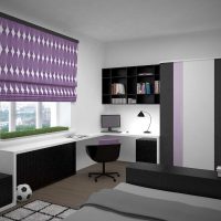 idea of ​​a bright bedroom decor for a young man photo