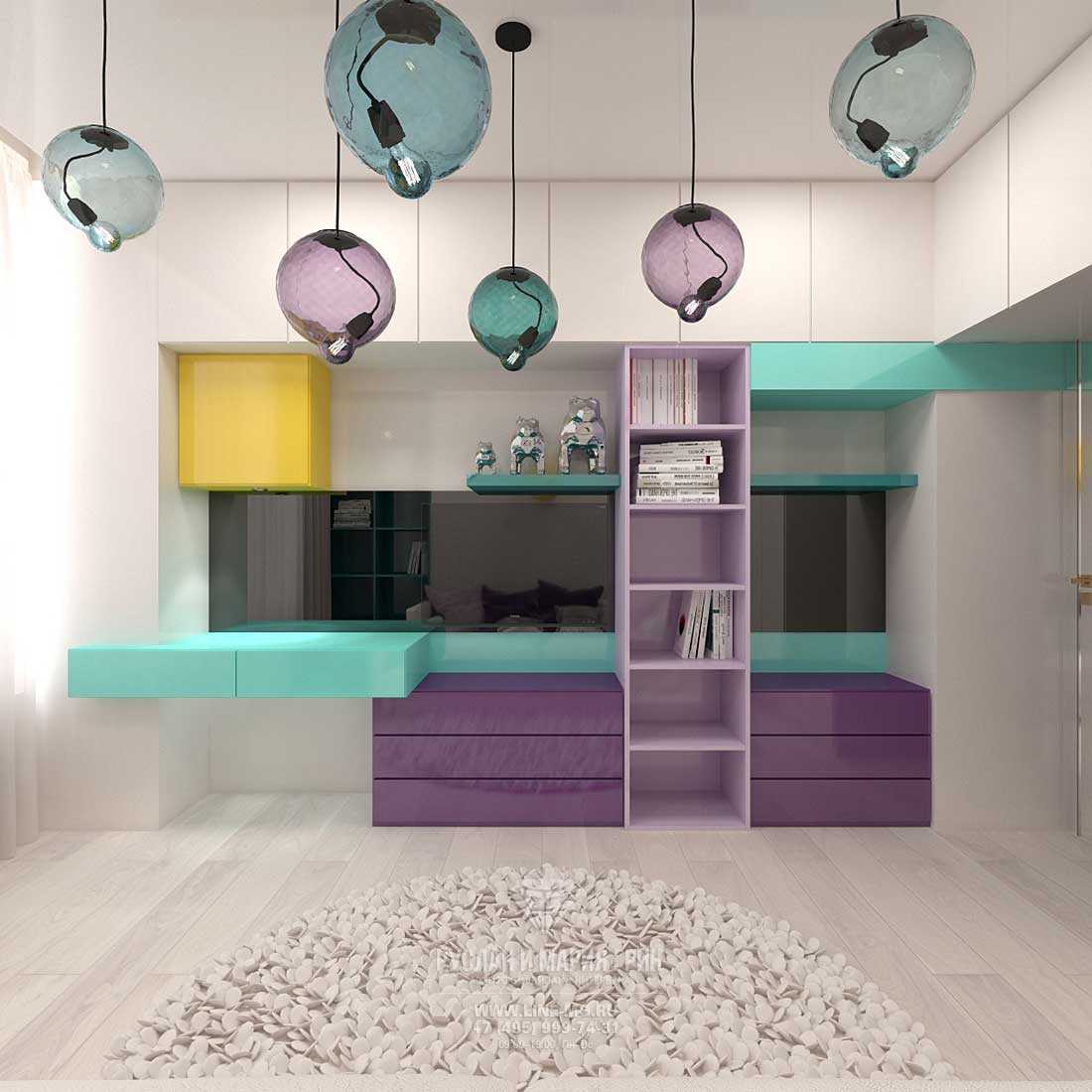 An example of bright modern design of a children's room