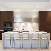 the idea of ​​applying a bright kitchen design picture