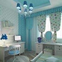 the idea of ​​applying an interesting blue color in the style of a house picture