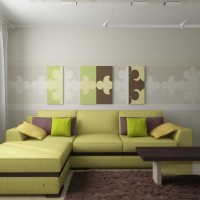 example of the use of green in a beautiful apartment design photo