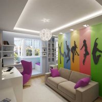 idea of ​​unusual room decor for a girl 12 sq.m photo