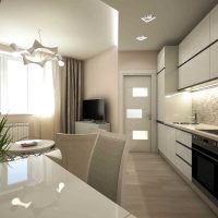 varian interior terang di dalam gambar 9 m persegi dapur