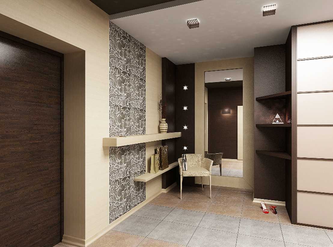 the idea of ​​a beautiful design of a modern hallway