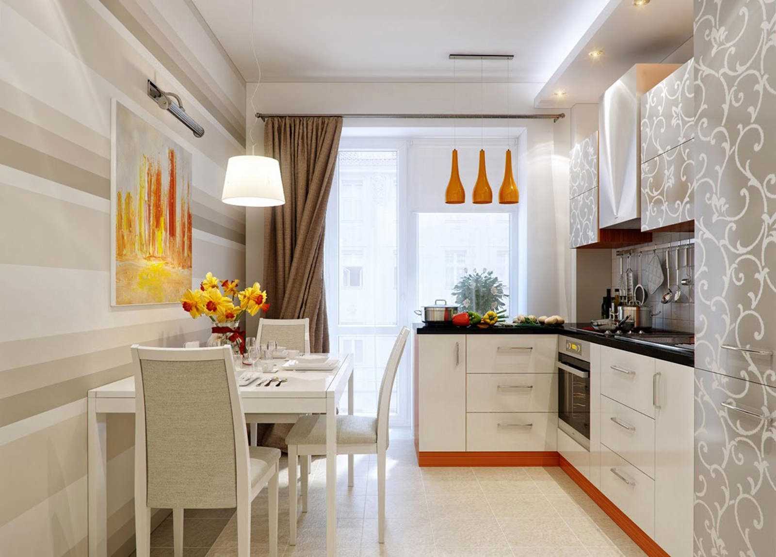 contoh dapur gaya cerah 14 sq.m