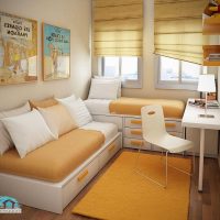 idea of ​​light style small dorm room picture