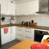 white kitchen 5 square meters