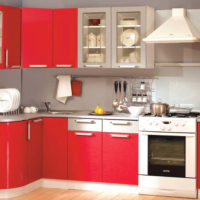 small-sized kitchen design bright