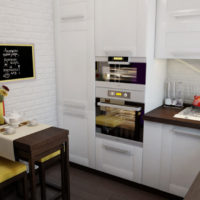 convenient design of a small kitchen