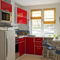 kitchen design 6 square meters in Khrushchev