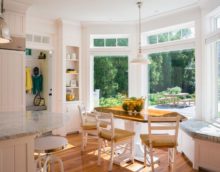 kitchen with bay window