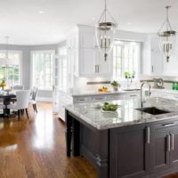 kitchen with bay window design