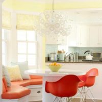 kitchen with bay window interior