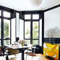 kitchen with bay window decoration photo