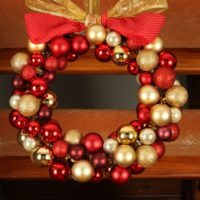 christmas wreath of balls