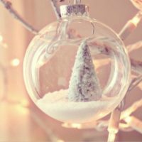 glass ball on christmas tree