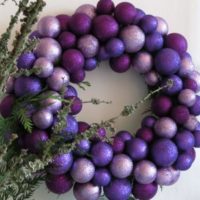 christmas wreath purple