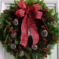 Christmas wreath of fir branches