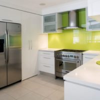 kitchen with bright accents