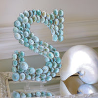 seashell decor letters