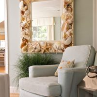 seashell decor mirror