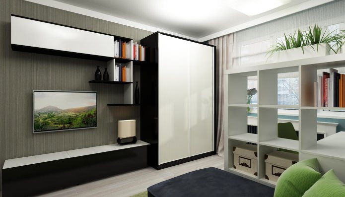 wardrobe bed in the interior