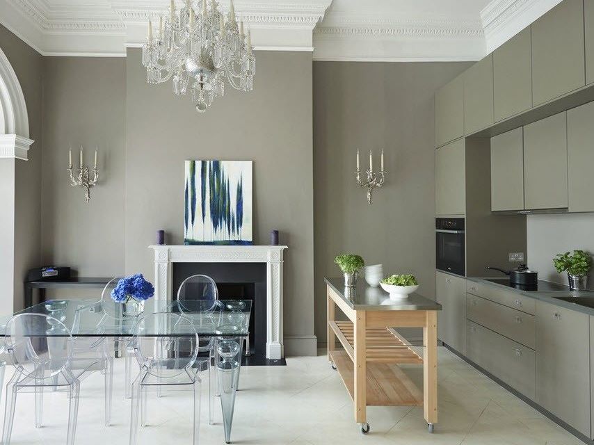 transparent furniture in the kitchen of the dining room