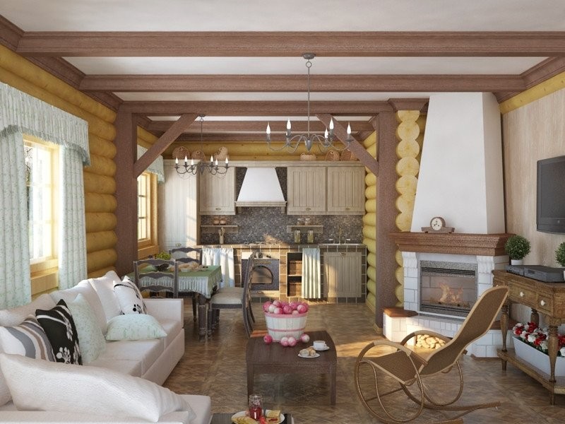 kitchen design living room in the country