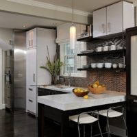 studio kitchen design in a small apartment