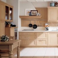 kitchen with a ventilation duct in the corner