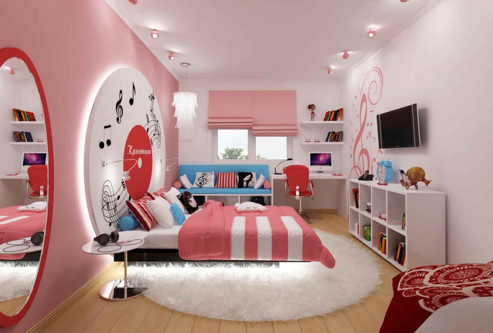 an example of an unusual style of a child’s room for a girl