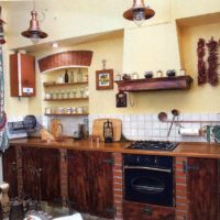 version of a light rustic kitchen design photo