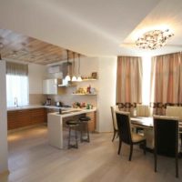 example of an unusual interior of a kitchen in a country house photo