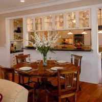 variant of the bright design of the kitchen in a country house picture