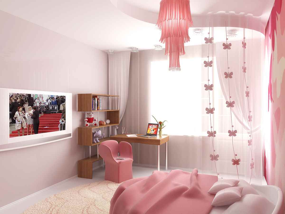 the idea of ​​a bright interior for a child’s room for a girl