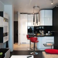 the idea of ​​an unusual kitchen design 13 sq.m photo