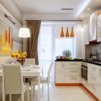 the idea of ​​a bright decor of the kitchen 11 sq.m photo